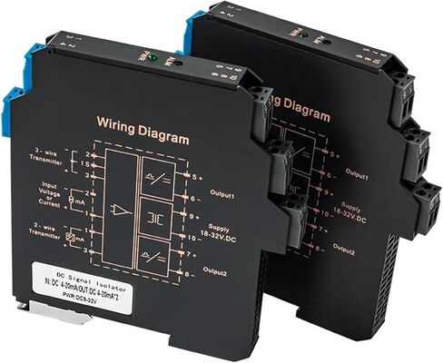 35mm DIN Rail 4-20mA to 0-10V 2 in 2 Out Analog Signal Isolator 0-10V to 0-10V DC24V Power Supply Signal Isolator Signal Transmitter(1 in 2 Out,Output 0-20MA_Input 0-10MA_DC24V) in Saudi Arabia