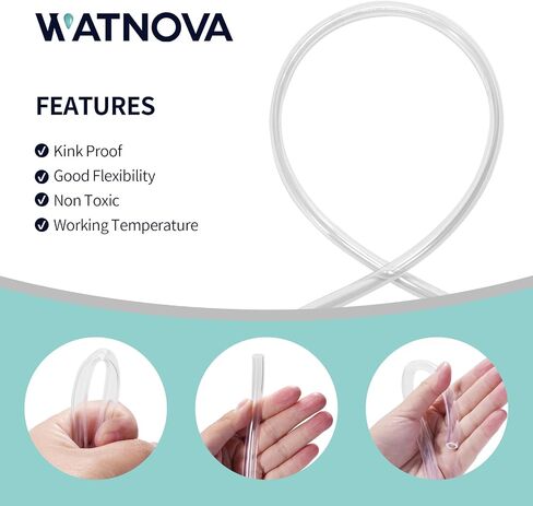 Clear Drain PVC Tubing for Tank Pump, Flexible Hybrid PVC Tubing Condensate Pump Hose, by 3/8 Inch ID, 20-Feet Length in Saudi Arabia
