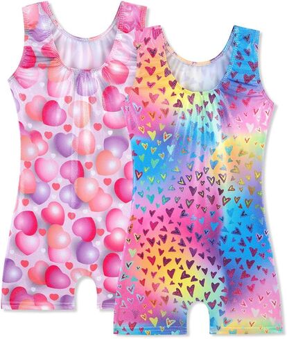 Hoziy 2 Pack Girls Girls Headards for Kids Choilers Dance Dance Wathits with Shorts Biketard in Kuwait