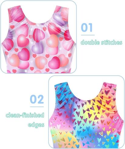 Hoziy 2 Pack Girls Girls Headards for Kids Choilers Dance Dance Wathits with Shorts Biketard in Kuwait