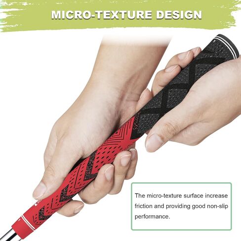 Mazel Cord Rubber Golf Grips for Men - 10 Pack ، All Control Weather Golf Club Grips Standard/Midsize ، High Feedbands and Arction in Saudi Arabia