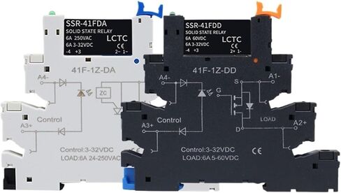 SSR-41FDA SSR-41FDD Slim Relay Board Din Rail Relay Module SSR Terminal State Relay مع LED 6A SSR-41FDA SSR-41FDD DC-AC DC- DC 1PCS (1PCS SSR-41DD) in Kuwait