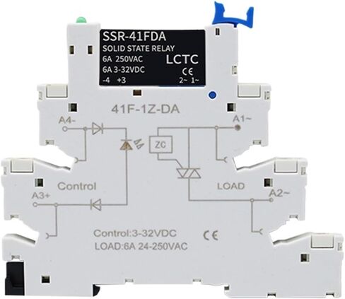 SSR-41FDA SSR-41FDD Slim Relay Board Din Rail Relay Module SSR Terminal State Relay مع LED 6A SSR-41FDA SSR-41FDD DC-AC DC- DC 1PCS (1PCS SSR-41DD) in Kuwait