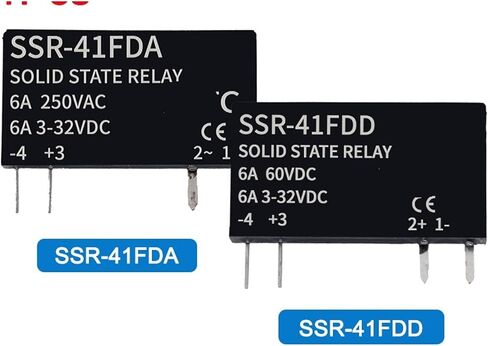 1Pcs Solid State Relay Slim Relay SSR Non-Contact DC to AC DC to DC SSR-41FDA SSR-41FDD DIN Rail Relay 6A(1PCS Only SSR DA) in Saudi Arabia