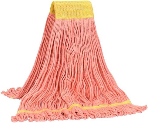 Matthew Cleaning Commercial Mop Head Replacement, 5 Inch Wide Headband, Looped End Cotton Blend String Wet Mops for Floor Cleaning, 24 oz Large, Case Pack 12 Pcs Blue in Kuwait