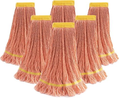 Matthew Cleaning Commercial Mop Head Replacement, 5 Inch Wide Headband, Looped End Cotton Blend String Wet Mops for Floor Cleaning, 24 oz Large, Case Pack 12 Pcs Blue in Kuwait