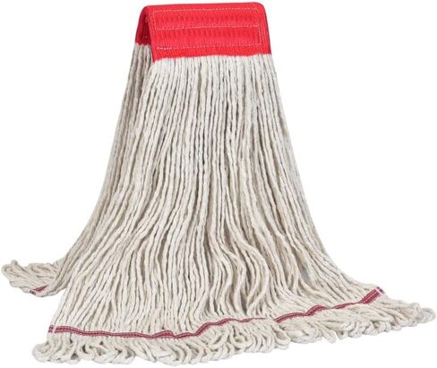 Matthew Cleaning Commercial Mop Head Replacement, 5 Inch Wide Headband, Looped End Cotton Blend String Wet Mops for Floor Cleaning, 24 oz Large, Case Pack 12 Pcs Blue in Kuwait