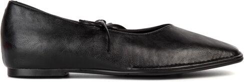 Lace up Ballet Flats Women Square Toe Mary Jane Flats Bow Slip On Leather Comfortable Ballerina Shoes in Kuwait