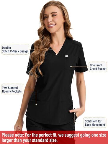 Caidienu Medical Scrubs for Women Set: Scrub Scrub Scrub stretch Usiform in Kuwait