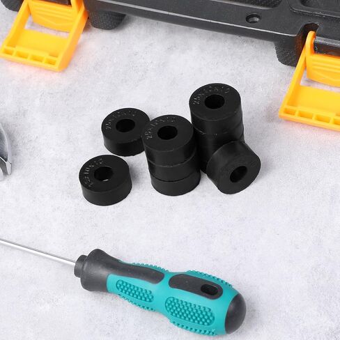 10 Pack Rubber Spacers Black Round Rubber Washers Multi-Purpose Anti Vibration Bushings Spacers Isolation Pads 1 Inches OD x 0.4 Inch ID x 0.4 Inch for Car Accessories Home in Kuwait