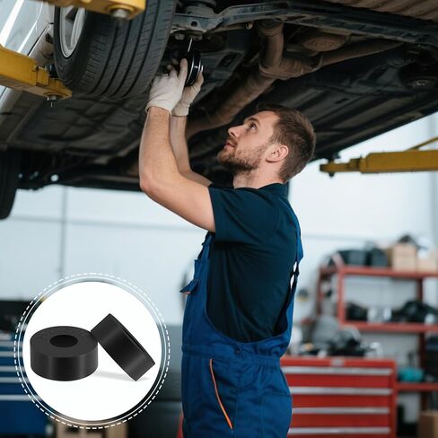 10 Pack Rubber Spacers Black Round Rubber Washers Multi-Purpose Anti Vibration Bushings Spacers Isolation Pads 1 Inches OD x 0.4 Inch ID x 0.4 Inch for Car Accessories Home in Kuwait