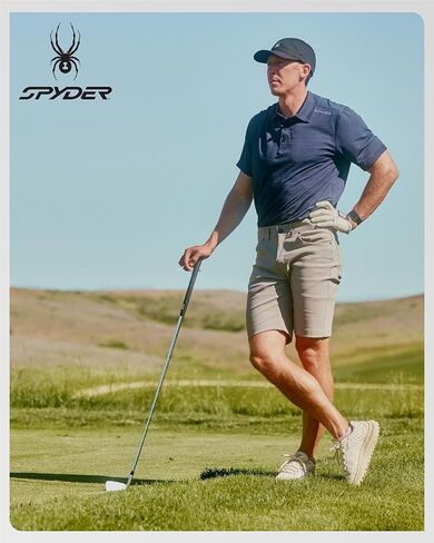 Spyder Mens Polo Shirt - Moisture-Wicking Short Sleeve Athletic Performance Collared Golf Shirt for Men (S-XL) in Saudi Arabia