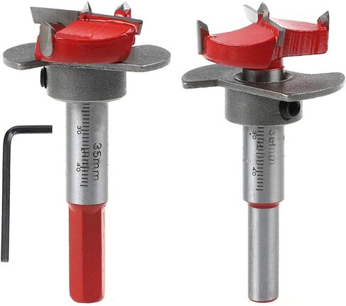 Aramox High Hardness 35mm Hinge Hole Drill Locator with 8mm Round Shank for Rechargeable Drills, Convenient for DIY Woodworking Projects in Saudi Arabia