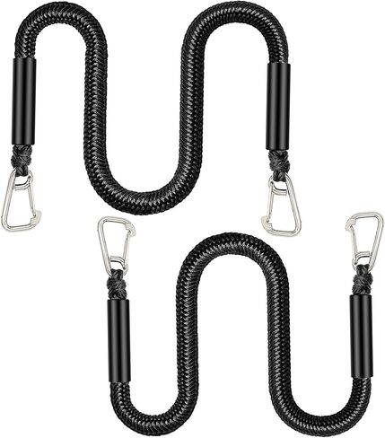 2 PCS قارب BUNGEE خطوط الرصيف ، 4 أقدام حبل إرساء للالتحام يمتد إلى 6 أقدام ، وملحقات القوارب خط الالتحاق روابط PWC PWC للقوارب مع 2 خطاف (الأزرق) in Saudi Arabia