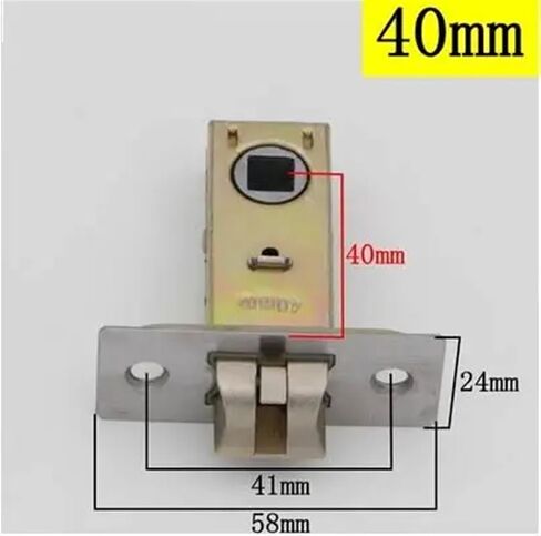 Bathroom Single Deadbolt Lock Cylinder Door Lock Body Various Padding Single Tongue Lock Body 1Pcs(Margins 40mm) in Saudi Arabia