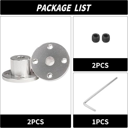 2Pcs 16mm Rigid Flange Shaft Coupling, Aluminum Alloy Flange Coupling Motor Guide Shaft Coupler Connector for Motor Accessories, RC Model, DIY Parts in Saudi Arabia