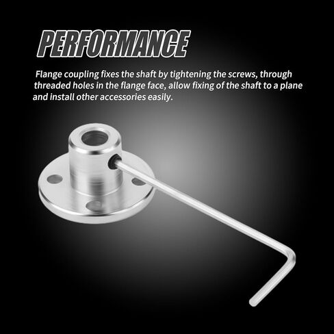 2Pcs 16mm Rigid Flange Shaft Coupling, Aluminum Alloy Flange Coupling Motor Guide Shaft Coupler Connector for Motor Accessories, RC Model, DIY Parts in Saudi Arabia