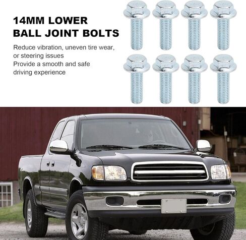 Lower Ball Joint Bolts, 8pcs 14mm Metal Hex Head Lower Suspension Ball Joints Bolts Kit 90080-10066 Replacement for Tundra 2000-2002, for 2001-2002 in Saudi Arabia