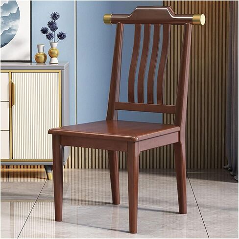Office Chair Country Style Dining Chair 16 Inch Solid Wood Office Chair Armless Kitchen Chair Suitable for Kitchen, Dining Room, Bedroom Home Office Desk Chairs(B) in Kuwait