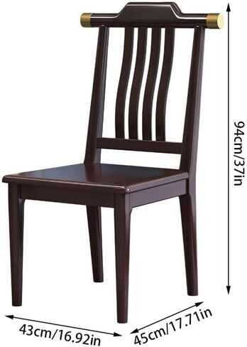 Office Chair Country Style Dining Chair 16 Inch Solid Wood Office Chair Armless Kitchen Chair Suitable for Kitchen, Dining Room, Bedroom Home Office Desk Chairs(B) in Kuwait