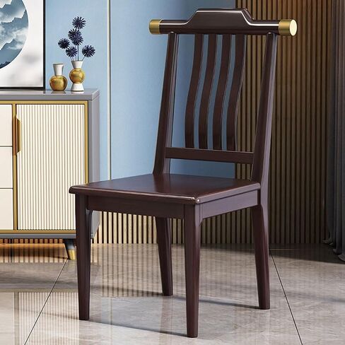 Office Chair Country Style Dining Chair 16 Inch Solid Wood Office Chair Armless Kitchen Chair Suitable for Kitchen, Dining Room, Bedroom Home Office Desk Chairs(B) in Kuwait