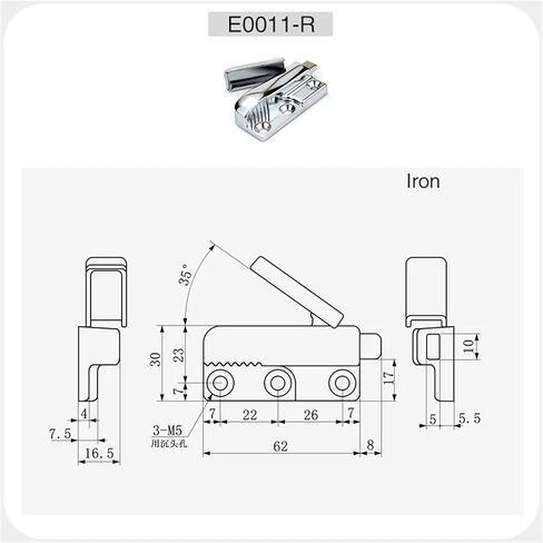 الضوء على الانضغاط الأيمن ربيع الضغط على قفل قفل الربيع نوع الباب قفل الباب 1pcs in Saudi Arabia