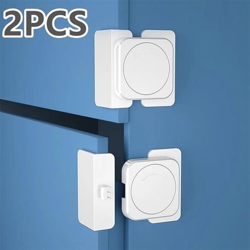Lock Cabinet Fridge Door Lock Stainless Steel Cable Home Window Lock Strong Fix 1Pcs(G) in Kuwait