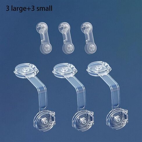 Lock Cabinet Fridge Door Lock Stainless Steel Cable Home Window Lock Strong Fix 1Pcs(G) in Kuwait