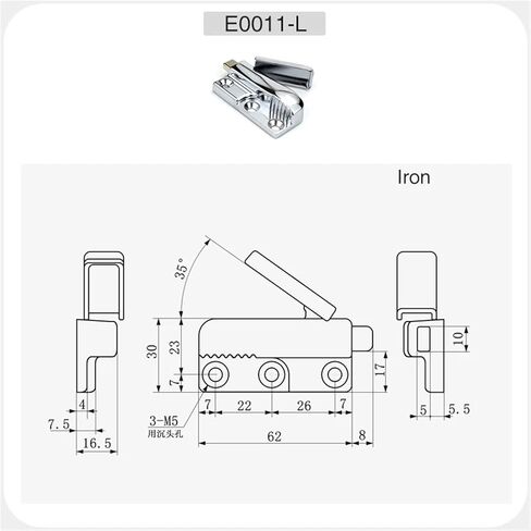 Light On The Left Compression Spring Pressing Lock Spring Impact Type Door Lock 1Pcs in Saudi Arabia