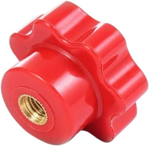 M4 M5 M6 M8 M10 M12 Red Plum Hand Tighten Nuts 6 Star Blind Hole Clamping Knob Plastic Thumb Nuts(M4 Head 25mm 5PCS) in Saudi Arabia
