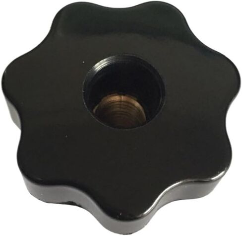 M12 50mm Dia Thread Black Plastic Through Hole Star Head Clamping Knob Grip in Saudi Arabia