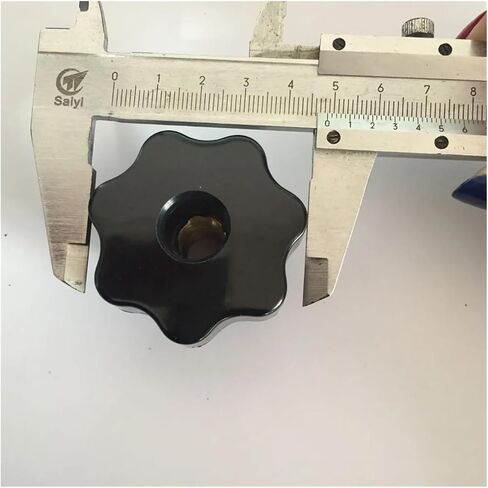 M12 50mm Dia Thread Black Plastic Through Hole Star Head Clamping Knob Grip in Saudi Arabia