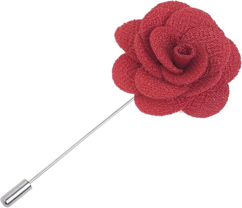 TopTie Men's Lapel Flower Pin Rose for Wedding Boutonniere Stick (Pack of 6) in Kuwait
