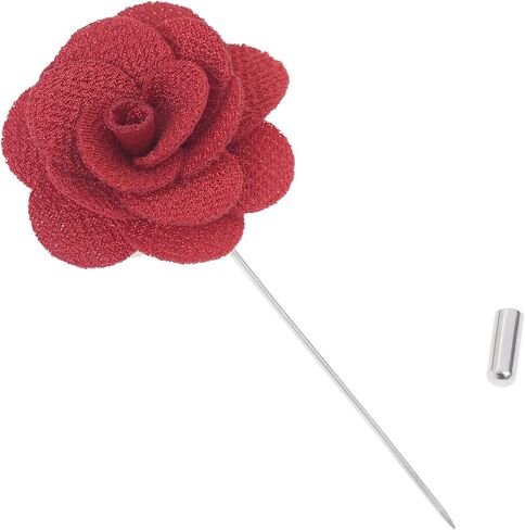 TopTie Men's Lapel Flower Pin Rose for Wedding Boutonniere Stick (Pack of 6) in Kuwait