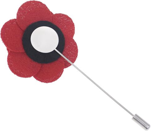 TopTie Men's Lapel Flower Pin Rose for Wedding Boutonniere Stick (Pack of 6) in Kuwait