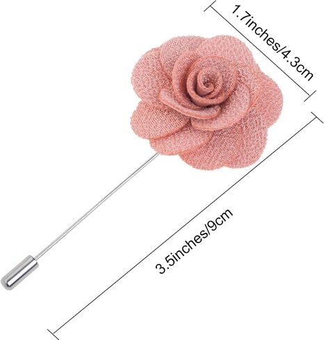TopTie Men's Lapel Flower Pin Rose for Wedding Boutonniere Stick (Pack of 6) in Kuwait