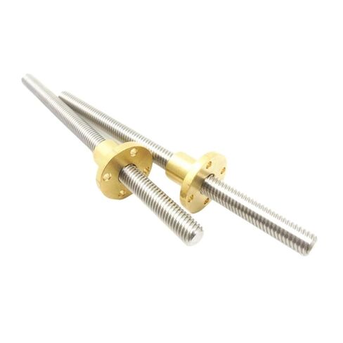 Linear Motion Ball Screw Precision Part T12 Screw Length 1200mm Lead 3mm 8mm 10mm 12mm 14mm Trapezoidal Spindle Screw 1pcs with Copper Nut(Pitch 2mm Lead 14mm) in Kuwait