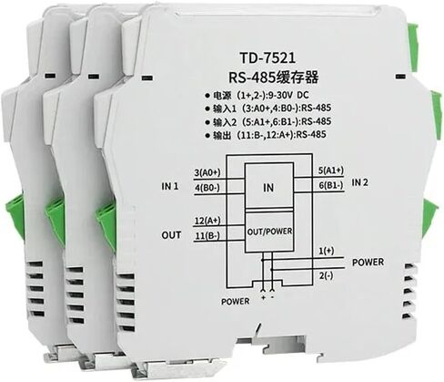 RS485 Repeater photoelectric Isolation Signal Amplifier Serial Communication Lightning Protection Industrial Converter(1 Slave to 2 Master_24VDC Power) in Saudi Arabia