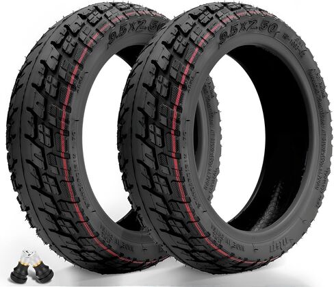 9.5x2.50 Vacuum Tire, Fit for NIU KQi3 Pro/KQi Air/KQi Max Electric Scooter, 9.5 Inch Rear Front Wheel Replacement, Tubeless, Non-slip, Abrasion, Shockproof, 2pcs in Saudi Arabia