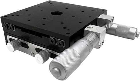 XY AXIS 100 * 100MM 4 "محطة التشذيب يدوي منصة الإزاحة عبر دليل الأسطوان in Saudi Arabia