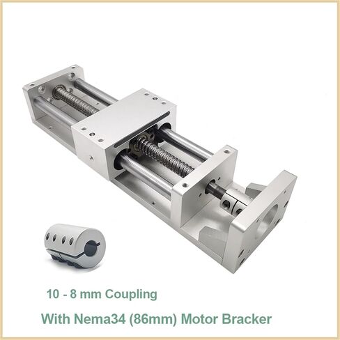 100MM 200MM Stroke CNC Linear Module Sliding Table XYZ Axis Cross Slide Linear Stage SFU1605 Ball Screw C7 1Pcs(Nema23 Motor Bracket,100MM Stroke) in Saudi Arabia