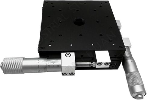 XY Axis 100 * 100mm 4" Trimming Station Manual Displacement Platform Cross Roller Guide Way Linear Stage Sliding Table LY100-R 1Pcs in Saudi Arabia