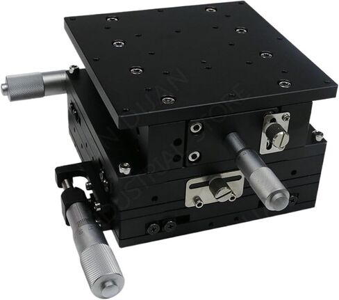 LD125-LM-2 125 * 125mm XYZ 3 Axis Trimming Station Manual Heavy Load Displacement Platform Double Cross Roller Guide Sliding Table LD125-LM-2 1Pcs in Saudi Arabia