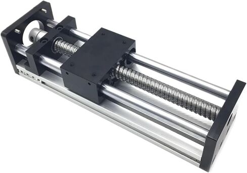 CNC Aluminium Linear Rail Guide Module Stage Sliding Table 80mm Wide Round Guide Platform XYZ Table SFU1204/SFU1605/SFU1610 1Pcs(GGP5080,50mm Stroke SFU1204) in Kuwait