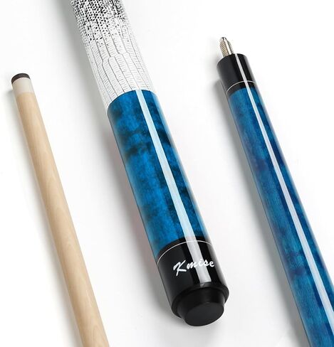 Kmise Professional Low-Deflection Pool Cue Stick, 58'' Canadian Hard Maple Wood Billiard Cue, 13mm Leather Tip, 3D Anti-Slip Grip, Precision Control for Adults/Beginners/Pros in Saudi Arabia
