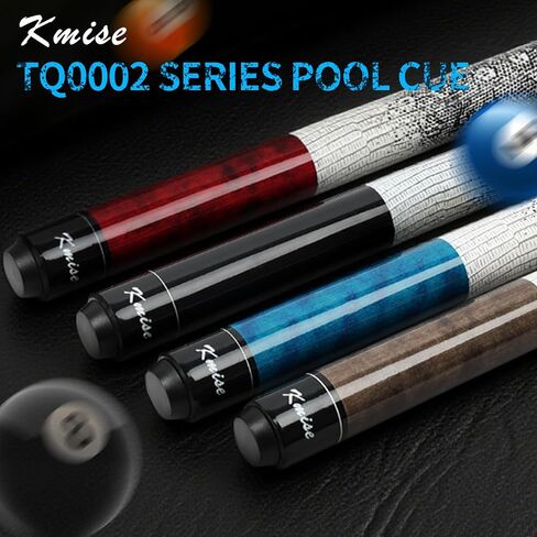Kmise Professional Low-Deflection Pool Cue Stick, 58'' Canadian Hard Maple Wood Billiard Cue, 13mm Leather Tip, 3D Anti-Slip Grip, Precision Control for Adults/Beginners/Pros in Saudi Arabia