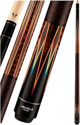 Viking Valhalla VA921 2-Piece Pool Cue | Hard Rock Maple | Tri-Colored 6-Point Graphic Transfers | Premium Leather Tip | Black Linen Wrap in Saudi Arabia