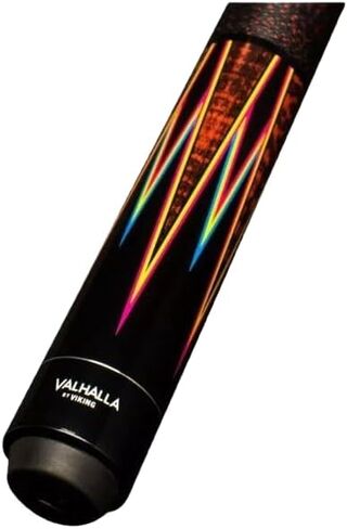 Viking Valhalla VA921 2-Piece Pool Cue | Hard Rock Maple | Tri-Colored 6-Point Graphic Transfers | Premium Leather Tip | Black Linen Wrap in Saudi Arabia
