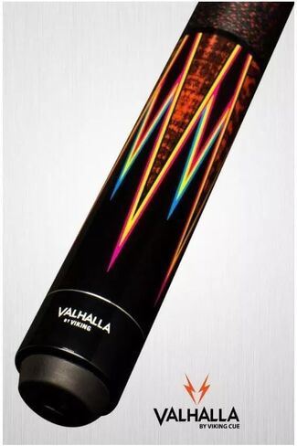 Viking Valhalla VA921 2-Piece Pool Cue | Hard Rock Maple | Tri-Colored 6-Point Graphic Transfers | Premium Leather Tip | Black Linen Wrap in Saudi Arabia