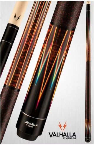Viking Valhalla VA921 2-Piece Pool Cue | Hard Rock Maple | Tri-Colored 6-Point Graphic Transfers | Premium Leather Tip | Black Linen Wrap in Saudi Arabia